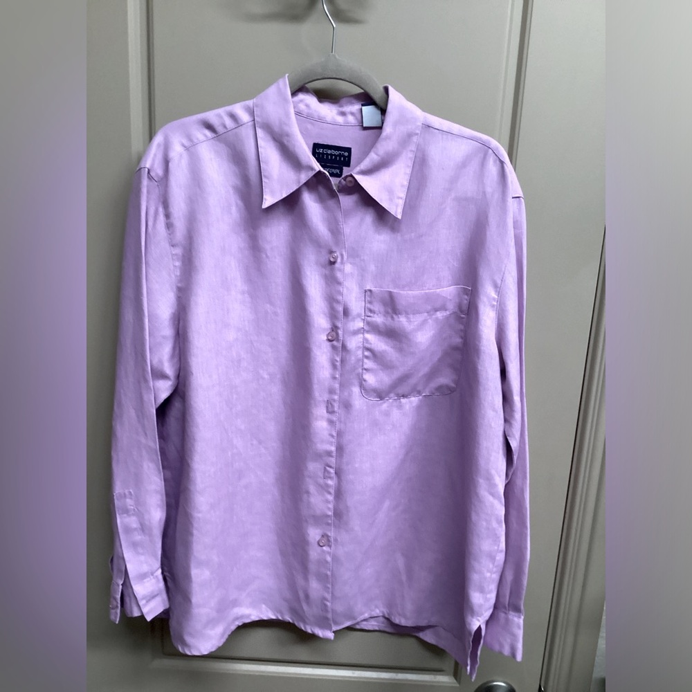 Liz Claiborne/ Liz Sport Irish Linen top sz M